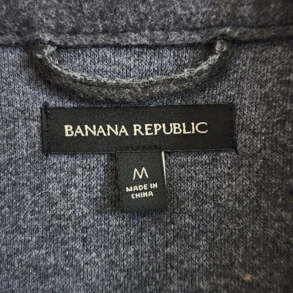 Banana Republic Shacket Sz M Dark Gray Shirt Soft Overshirt 4 Pocket Jacket